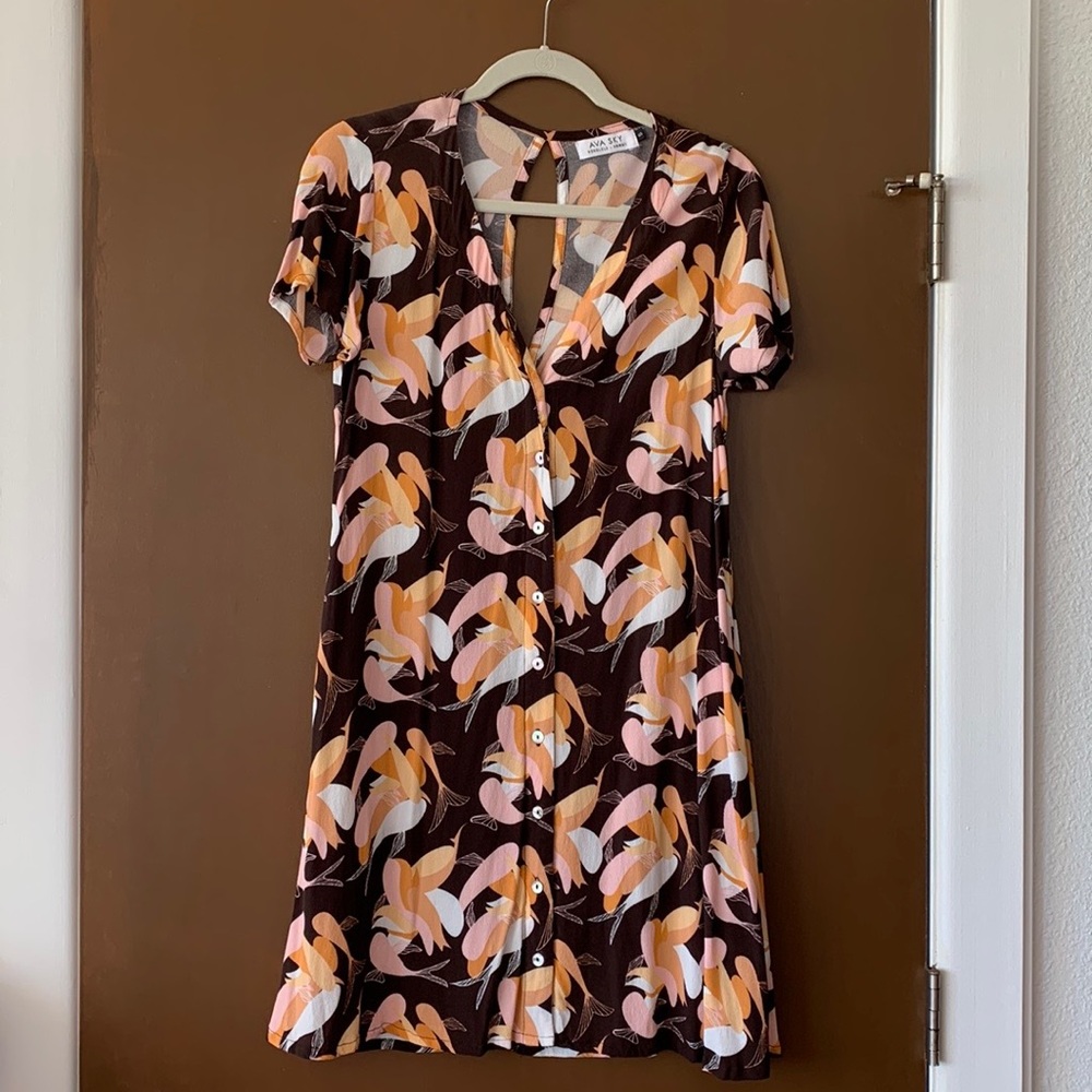 Ava Sky Dress Cairo Koi print